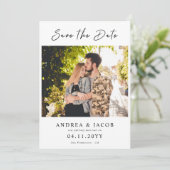 Create Your Own 2 Photo Wedding Save the Date Card セーブザデート (スタンド正面)