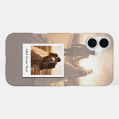 Create Your Own 2 Photo with Name iPhoneケース (裏面横)