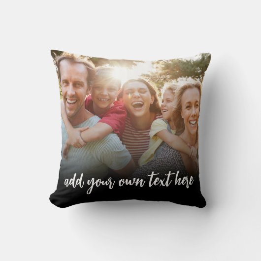 Create Your Own 2 Photo With Text クッション (正面)