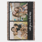 Create Your Own 2 Photo With Text スローブランケット (正面縦)