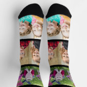 Create Your Own 3 Family Kids Photo Collage  Black ソックス (上部)