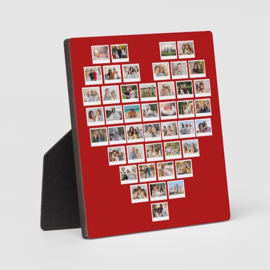 Create Your Own 44 Photo Collage Heart フォトプラーク (正面)