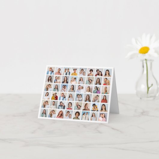 Create Your Own 48 Photo Collage Greeting カード (小さな植物)