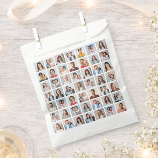 Create Your Own 49 Photo Collage フェイバーバッグ (クリップ留めされた状態)