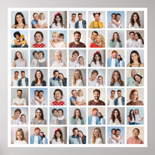 Create Your Own 49 Photo Collage ポスター (正面)