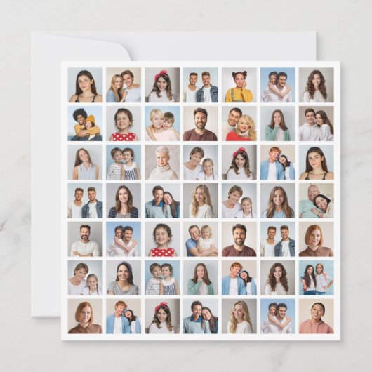 Create Your Own 49 Photo Collage Greeting カード (正面)