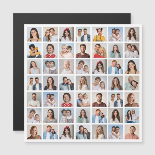 Create Your Own 49 Photo Collage Magnetic Card (正面/裏面)