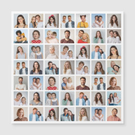 Create Your Own 49 Photo Collage Magnetic Card