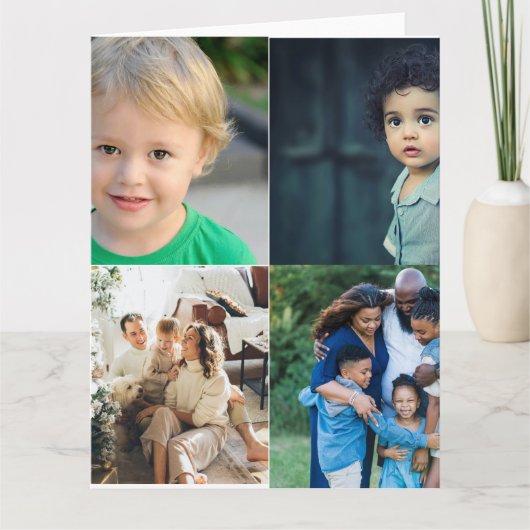 Create Your Own 4 Photo Collage サンキューカード (正面)