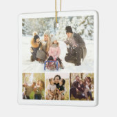 Create Your Own 4 Photo Collage セラミックオーナメント (左)