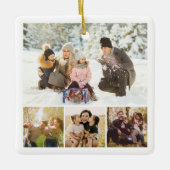 Create Your Own 4 Photo Collage セラミックオーナメント (正面)