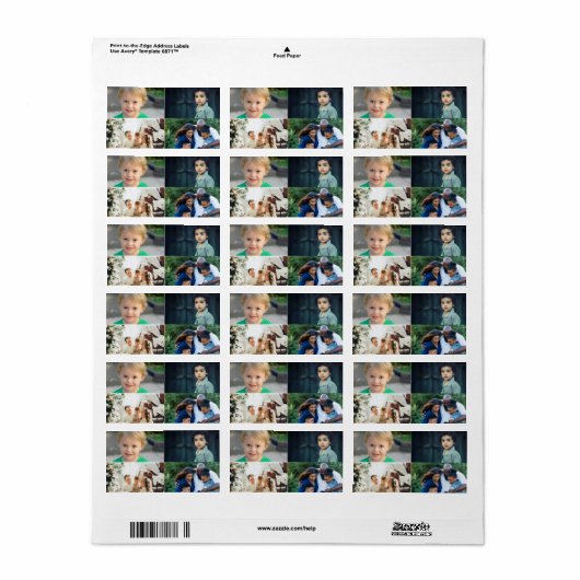 Create Your Own 4 Photo Collage ラベル (フルシート)