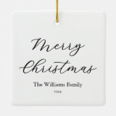 Create Your Own 4 Photo Collage Christmas セラミックオーナメント (裏面)