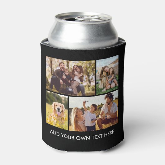 Create Your Own 4 Photo Collage With Text 缶クーラー (缶正面)