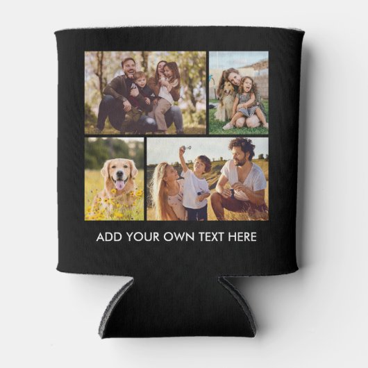 Create Your Own 4 Photo Collage With Text 缶クーラー (正面)