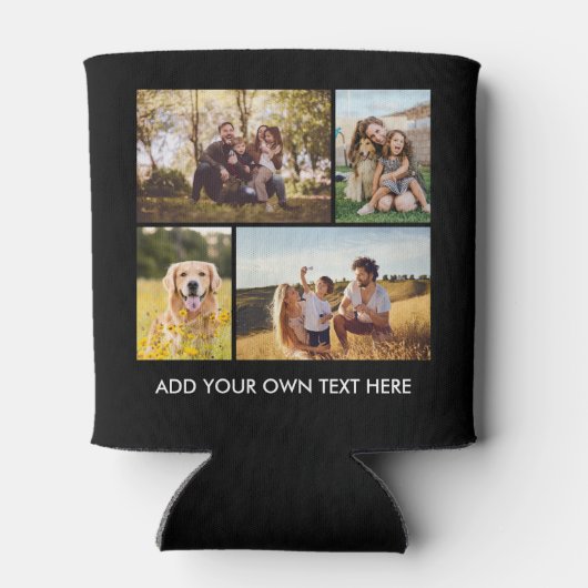 Create Your Own 4 Photo Collage With Text 缶クーラー (裏面)