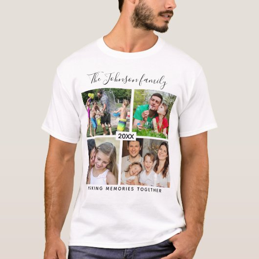 Create Your Own 4 Photo Family Vacation Memories Tシャツ (正面)