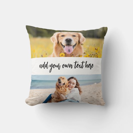 Create Your Own 4 Photo With Text クッション (正面)