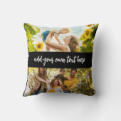 Create Your Own 4 Photo With Text クッション (裏面)