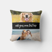 Create Your Own 4 Photo With Text クッション (正面)