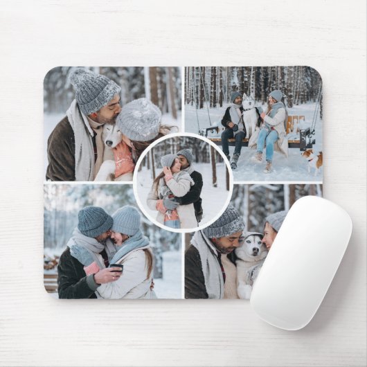 Create Your Own 5 Photo Collage Mousepad マウスパッド (マウス)