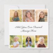 Create Your Own 6 Photo Collage Add Your Greeting カード (正面)