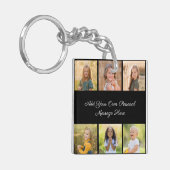 Create Your Own 6 Photo Collage Add Your Greeting キーホルダー (正面左)