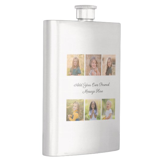 Create Your Own 6 Photo Collage Add Your Greeting フラスク (右)