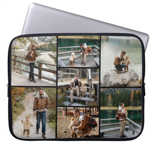 Create Your Own 7 Photo Collageエレクトロニクスバッグ ラップトップスリーブ (正面)