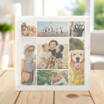 Create Your Own 7 Photo Collage ストーンコースター<br><div class="desc">Create your own photo coaster featuring 7 of your favorite pictures in a simple grid photo collage. A great personalized gift idea for friends and family.</div>