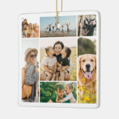 Create Your Own 7 Photo Collage Christmas セラミックオーナメント (左)