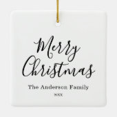 Create Your Own 7 Photo Collage Christmas セラミックオーナメント (裏面)