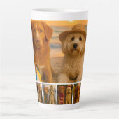 Create your own 7 photo collage personalized カフェラテマグ (正面)