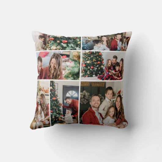 Create Your Own 7 Photo Custom Pic Double Sided クッション (裏面)