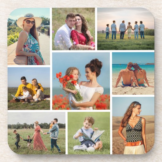 Create Your Own 9 Photo Collage コースター (正面)