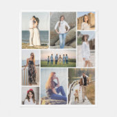 Create Your Own 9 Photo Collage フリースブランケット (正面)