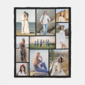 Create Your Own 9 Photo Collage フリースブランケット (正面)