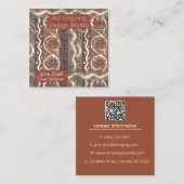 Create Your Own Achempong: Ornate | African Stripe スクエア名刺 (正面/裏面)