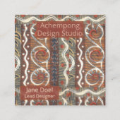 Create Your Own Achempong: Ornate | African Stripe スクエア名刺 (正面)