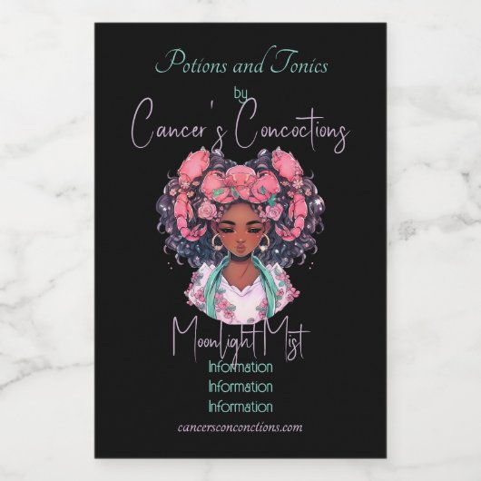 Create Your Own African American Woman Cancer ワインラベル (シングルラベル)