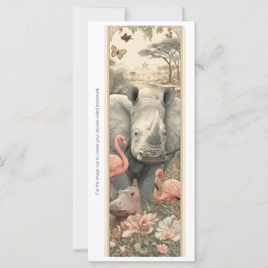 Create Your Own African Animals Bookmark Card (正面)