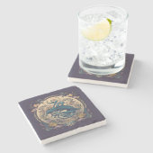 Create Your Own Art Nouveau Scorpio ストーンコースター (横)