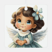 Create Your Own Baby's 1st Christmas Angel メタルオーナメント (正面)