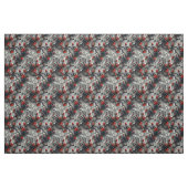 Create Your Own Bats Red Rose Gothic Grey ファブリック (ファットクウォーター)
