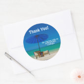 Create Your Own Beach Vacation Rental Thank You ラウンドシール (封筒)