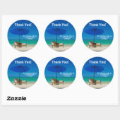 Create Your Own Beach Vacation Rental Thank You ラウンドシール (シート)