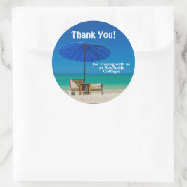 Create Your Own Beach Vacation Rental Thank You ラウンドシール