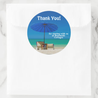 Create Your Own Beach Vacation Rental Thank You ラウンドシール