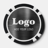 Create Your Own Black Business Logo Casino ポーカーチップ (裏面)