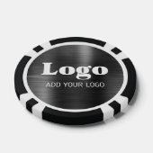 Create Your Own Black Business Logo Casino ポーカーチップ (シングル)